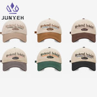 หมวกป๊อปสีหมวกเบสบอลตัวอักษรเกาหลีผู้หญิงถนนแฟชั่น Topi ต้นฉบับนักเรียนหมวกคู่ผู้ชาย