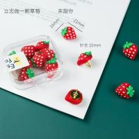 10 pcs strawberry Push Pins Thumb Thumbtack Board Pins Drawing Photo Wall Studs Office School Supplies Clips Pins Tacks