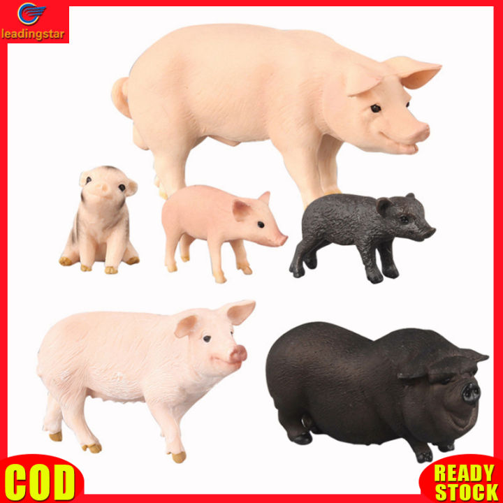 leadingstar-rc-authentic-simulation-pig-action-figure-kids-cute-piglet-figurines-farm-animal-model-ornaments-toys-for-home-decoration