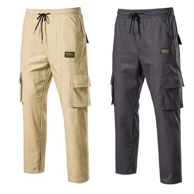 Mens Cargo Pants Casual Multi Pockets pants Military Large size Tactical Pants Men Outwear Drawstring slacks Long Trousers