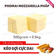 Phô Mai Mozzarella CỰC THƠM, NGON KHỐI 0.5kg - ĐỆ NHẤT PHÔ MAI CỦA CHÂU ÂU
