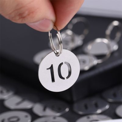 【CW】◄  Arabic Numerals Keyring Figure Keychain Dog Tag  1 2 3 4 5 6 Number Hangtag for and Room