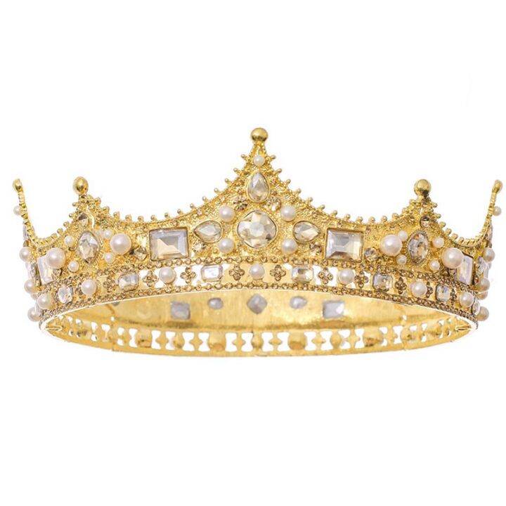 King Crown for Men Crown Royal Costume Accessory Prom Tiara Baroque