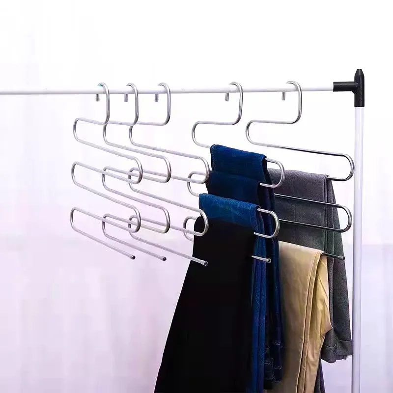 5 in 1 Multi-functional Pants rack Stainless-Steel Wardrobe Magic Hang -  BLISS Gifts & Homewares