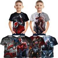 Marvel Movie Venom 3D Printing Childrens Short-sleeved T-shirt New Fashion Boy Play T-shirt Kids Party Game （3-13Y） BAJU