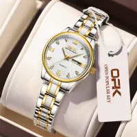 OPK Watch for Women Waterproof Original Genuine Quartz Watch Calendar Stainless Steel Luminous