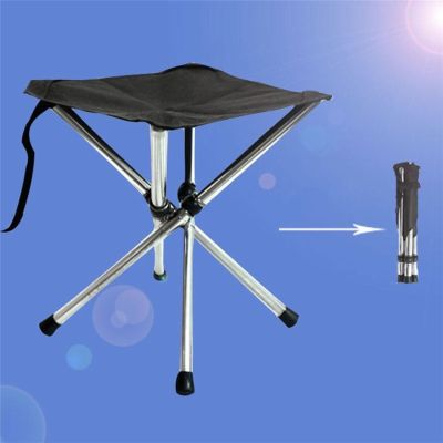 New Folding Sofa Outdoor Portable Telescopic Stool Stainless Steel Camping Fishing Chair Telescopic Folding Chair Portable