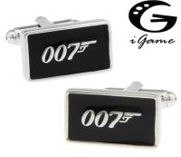 【In-demand】 infinley โปรโมชั่น!! 007 Cufflinks สีดำแฟชั่นภาพยนตร์เรื่องแปลกพันธบัตรส่วนประกอบทองแดงดีไซน์ฟรี