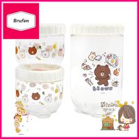 ชุดขวดโหลฝาเกลียว LOCKNLOCK LINE FRIEND สีขาว 3 ชิ้นCANISTER WITH SCREW LID SET LOCKNLOCK LINE FRIEND WHITE 3PCS **หมดแล้วหมดเลย**