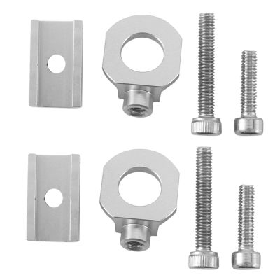 2X Bike Chain Tensioner Adjuster Aluminum Alloy Bicycle Fastener Bolt Single Speed Bicycle Bolt Screw Silver