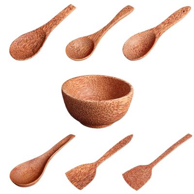 Japanese Style Wooden Bowl Natural Wood Bowl Spoon Tableware For Fruit Salad Noodle Rice Soup Kitchen Utensil Dishes Handcrafts