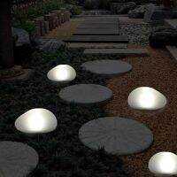 【LZ】❀☼  Solar ao ar livre Enterrado Luz ABS Vidro Fosco Calçada Modelagem Luz Doméstico Pátio Luz Jardim Grama Luz Stone Light