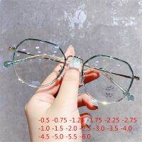 Finished Myopia Glasse Women with Minus Degree Round Nearsighted Eyewear Diopter -0.5 -0.75 -1.25 -1.5 -2.0 -2.5 -3.0 To -6.0