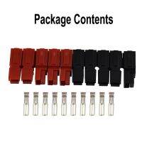 5 Pair Red Black Shell 30A 600V For Anderson Plug Marine Power Connector Terminals Electric Power Vehicles Photovoltaic Systems Wires Leads Adapters