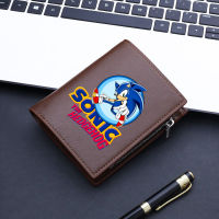 Sonic Animation Peripl Student กระเป๋าสตางค์แฟชั่นหนังสั้นพกพาสะดวกหนัง PU Money