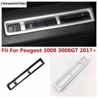 gthrrftdb Head Lights Lamps Switch Button Panel Cover Trim Carbon Fiber / Matte Interior Accessories For Peugeot 3008 3008GT 2017 - 2023