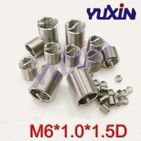 ☎ 100pcs M6x1.0x1.5DWire Thread Insert Stainless Steel 304 Wire Screw Sleeve M6 Screw Bushing Helicoil Wire Thread Repair Inserts