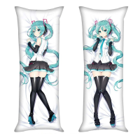 (ร้อน) อะนิเมะอุปกรณ์ต่อพ่วง Miku หมอนในอนาคต Hatsune หมอนร่างกายอื่นๆ150X50CM พีชผิวปลอกหมอน