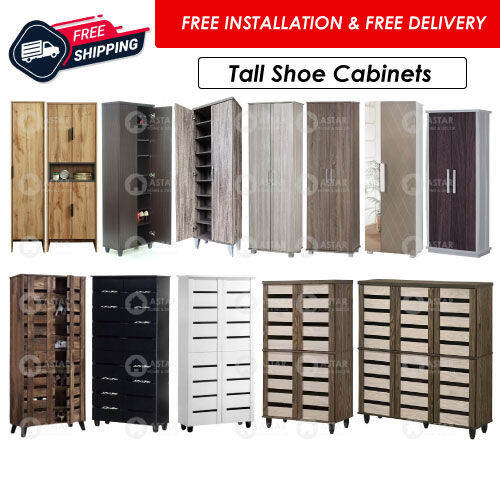[Furniture Amart] WOODEN TALL SHOE SHOE RACK 4 DOOR 2 DOOR 6
