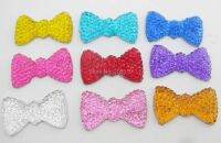 【CW】 NBNLWN FlLAT BACK charm buttons for jewelry hairlip ornament multicolor bowtie shape 100pcs children buttons