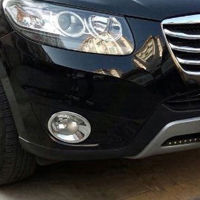 ฝาครอบไฟตัดหมอกไฟตัดหมอกโครเมียมด้านหน้าสำหรับ Hyundai Santa Fe 2010 2011 2012อุปกรณ์ตกแต่งภายนอกรถ Lis Pigura แต่งรถ