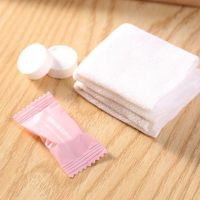 ﹉ 100PCS Compressed Portable Disposable Mini Towels Coin Tissue Wipe Sweat Hand Towel Clean Face Washcloth for Camp Drop Shipping