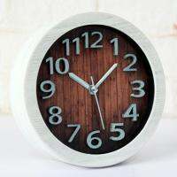 Classic Vintage Wood Loud Alarm Clock Non-ticking For Bedside