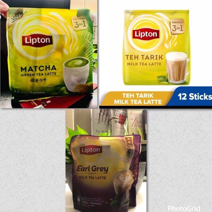 Lipton Matcha Green Tea Latte/Earl Grey /Teh Tarik Milk Tea Lazada PH