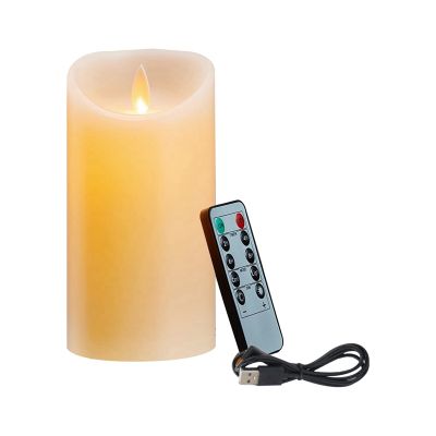 LED Candles, Flickering Flameless Candles, Rechargeable Candle, Real Wax Candles with Remote Control A