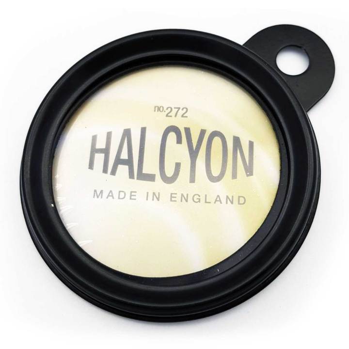 ป้ายวงกลม-ป้ายภาษี-halcyon-สีสแตนเลส-ของแท้-made-in-england