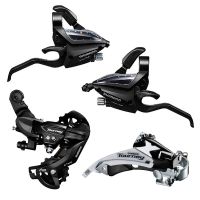 SHIMANO อ้างอิงถึง EF51จักรยานเสือภูเขา21สปีด/500-7/8ชิ้นเดียวที่เปลี่ยนความเร็วได้