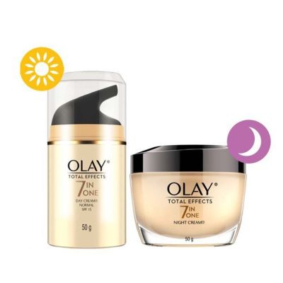 (แพ็คคู่่สุดคุ้ม) Olay Total Effects Day+Night Cream โอเลย์ โททัล เอฟเฟ็คส์ 7 อิน 1 ครีม เดย์ + ไนท์