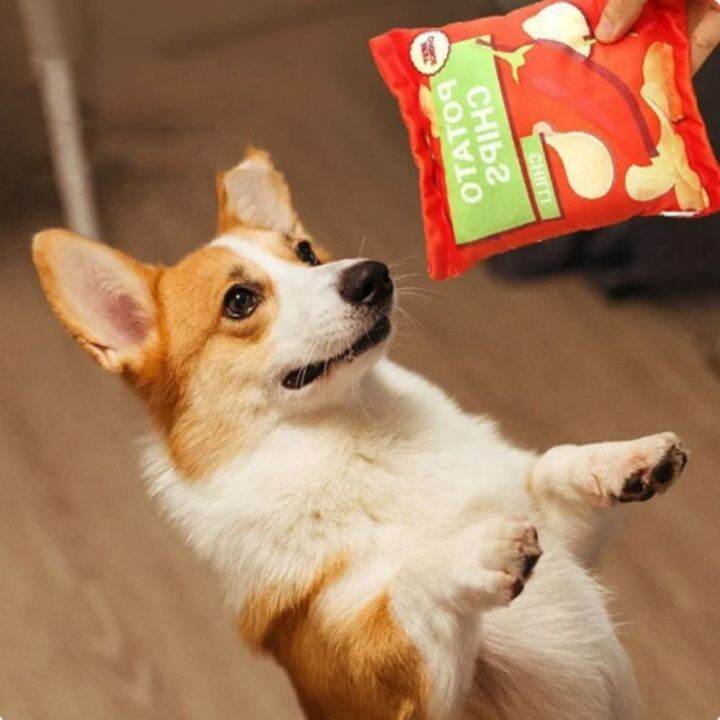 GGTU Interactive Dog Potato Chips Toy Bite Resistant Potato Chip Bag