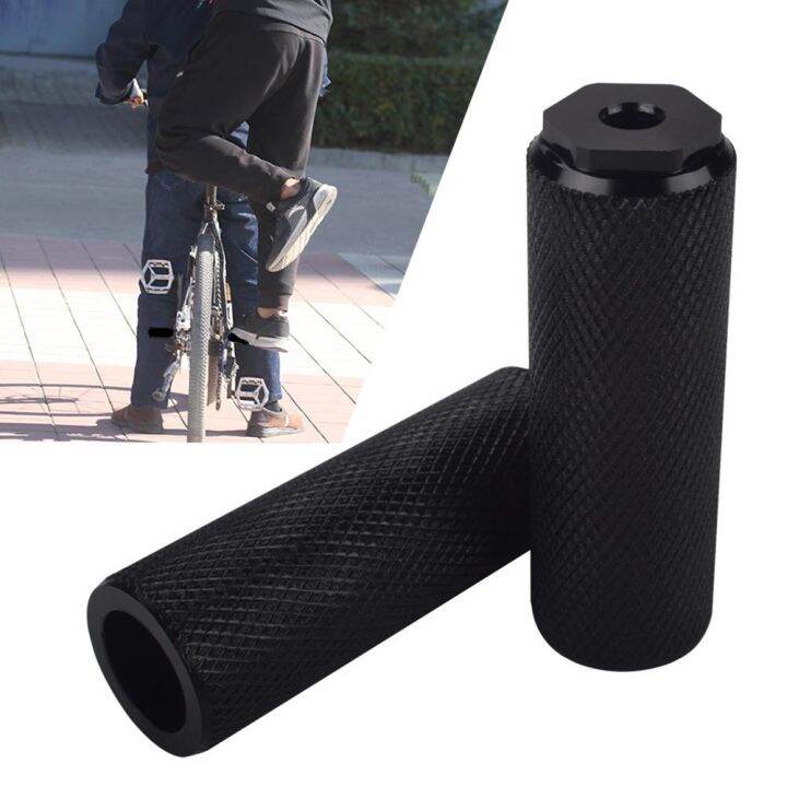 2-x-bmx-mountain-bike-bicycle-axle-pedal-alloy-foot-stunt-pegs-cylinder-black-mtb-bike-pedal-anti-slip-front-rear-axle-foot-pick