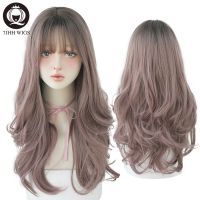 【jw】○✁ஐ 7JHH Fashion Ombre Deep Hair With Bangs Synthetic Wigs Resistant Thick Wig