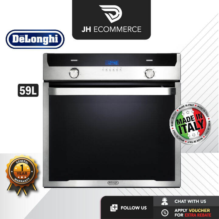 Delonghi 59L BuiltIn Oven Electric Oven with 8 Cooking Functions LED
