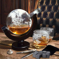 850mL Whiskey Decanter Globe for Bourbon Vodka Wine Glass Dispenser Stand Liquor Decanter for Household Bar Banquet Supplies