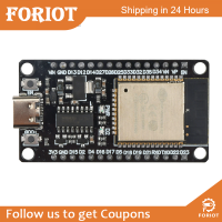 Foriot  บอร์ดพัฒนา ESP32 2.4 GHz Dual Core WLAN WiFi + BT 2-In-1ไมโครคอนโทรลเลอร์ชิป ESP-WROOM-32รองรับโปรโตคอล LWIP/Freertos