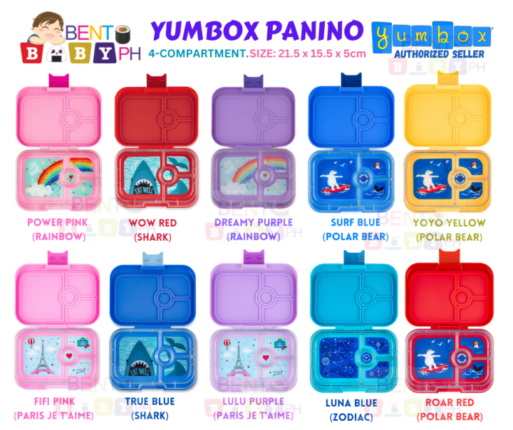 YUMBOX PANINO 4-COMPARTMENT LEAKPROOF LUNCH BOX BENTO BOX | Lazada PH