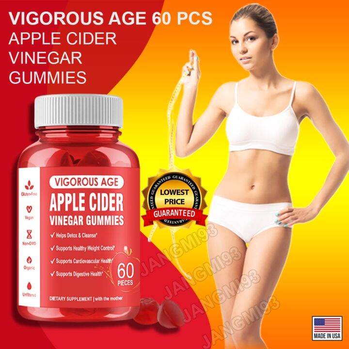 ☛Vigorous Age Apple Cider Vinegar Gummies Goli For Weight Loss and fat
