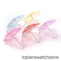 TOPL 1X Umbrella for Barbies with Lace Girls Classic Dollhouse Furniture Color Ran