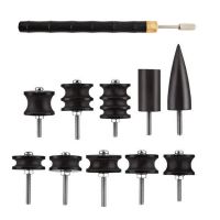 Leather Burnisher Kits 10 PCS Pointed&amp;Flat Tip Leather Burnishing Tool Solid Sandalwood Leather Burnisher Slicker Tool