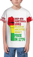 Pride African American Juneteenth Independence Day Freedom T- Shirt Short Novelty for Boys and Girl