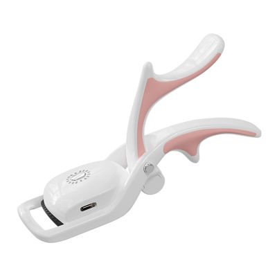 Heated Eyelash Curler USB Rechargeable Heated Eye Lash Curler With Comb, 3 Heating Modes White