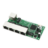 Mini 5-Port Gigabit Switch Module 4-Port 1000M Reverse Power Supply POE48 Bare Board การส่งข้อมูลระดับอุตสาหกรรม