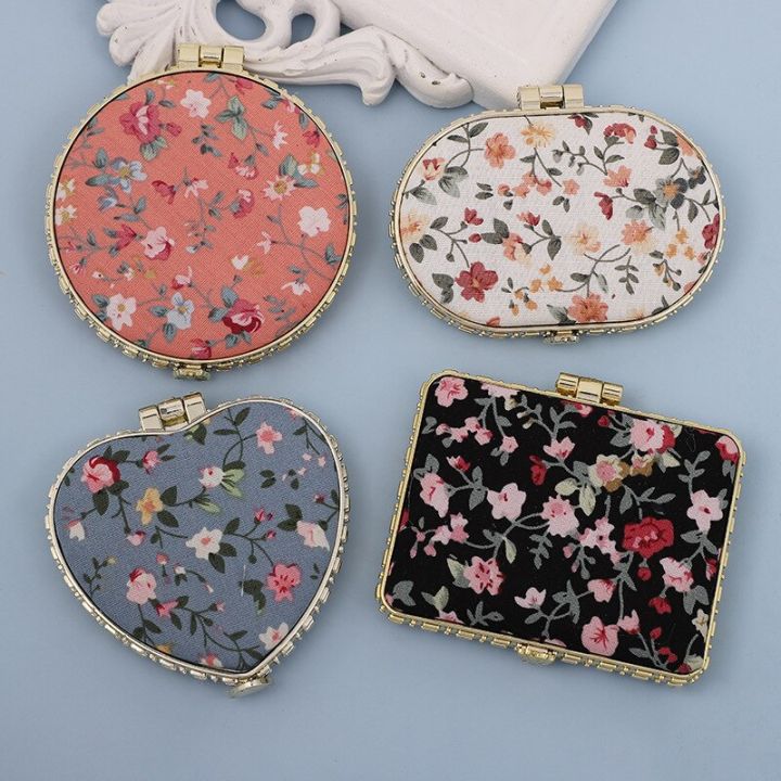 chinese-style-overseas-gift-art-retro-cloth-print-double-fold-portable-mini-makeup-mirror-womens-makeup-mirror-mirrors