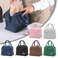 Japanese-style Insulation Lunch Bag Canvas Bags Fresh Handbag For Students Portable Bento Bag Suitable And Office Workers D0E3