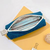 ☬ Pencil Case School Supplies Corduroy Pencil Pouch Estojo Escolar Trousse Scolaire Pen Case Korean Stationery Kawaii Pencil Bag