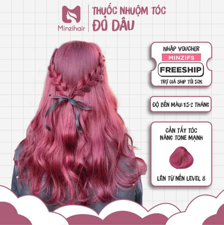 Màu tóc đỏ dâu là xu hướng làm đẹp đang hot nhất hiện nay. Hãy thử ngay nhuộm tóc màu đỏ dâu để tạo nên vẻ ngoài ấn tượng và nổi bật!