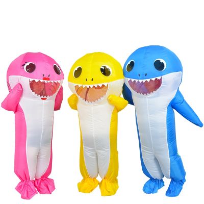 Shark Inflatable Baby Sharkes Childrens Family Shark Kids Halloween Cosplay Baby Costumes Christmas Party